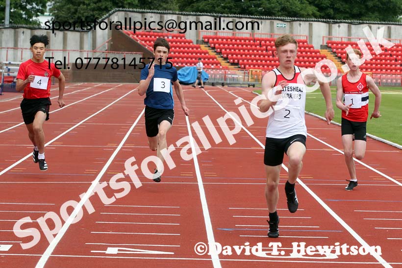 100 metres, 2021 Northumberland, Durham and Cleveland Schools. Photo: David T. Hewitson/Sports for All Pics